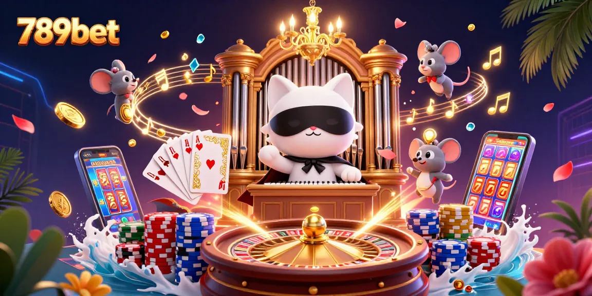Experience the thrill of 789bet with a vibrant casino scene featuring unique 3D characters and dynamic gaming elements.